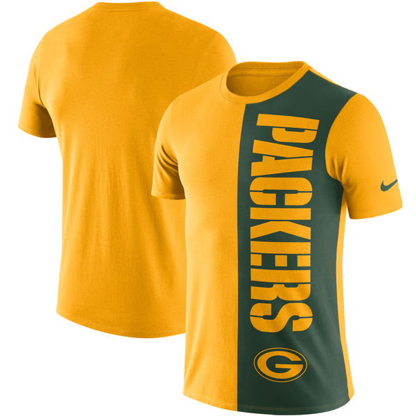 Green Bay Packers Nike Coin Flip Tri Blend T-Shirt Gold Green Green Bay Packers Nike Coin Flip Tri Blend T-Shirt Gold Green