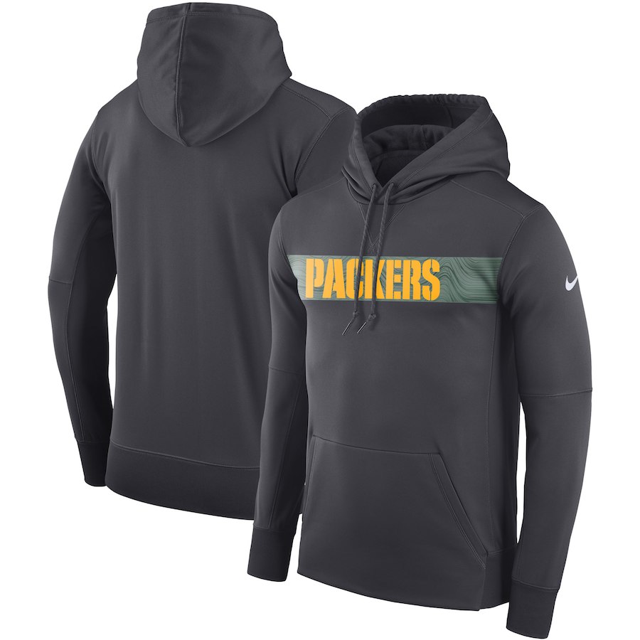 Green Bay Packers Nike Sideline Team Performance Pullover Hoodie Charcoal Green Bay Packers Nike Sideline Team Performance Pullover Hoodie Charcoal