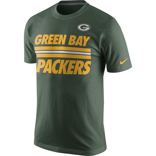 Green Bay Packers Nike Team Stripe T-Shirt Green Green Bay Packers Nike Team Stripe T-Shirt Green