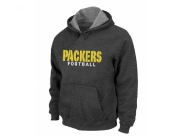 Green Bay Packers font Pullover Hoodie D.Grey Green Bay Packers font Pullover Hoodie D.Grey