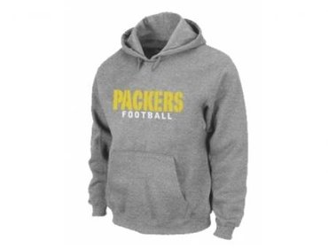 Green Bay Packers font Pullover Hoodie Grey Green Bay Packers font Pullover Hoodie Grey
