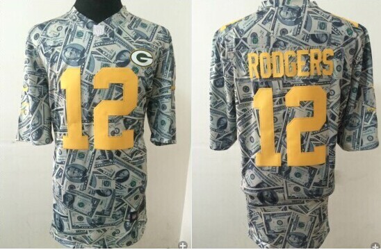 NEW Green Bay Packers #12 Aaron Rodgers Dollar Fashion NFL Elite Jersey NEW Green Bay Packers #12 Aaron Rodgers Dollar Fashion NFL Elite Jersey