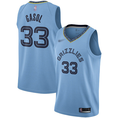 Grizzlies #33 Marc Gasol Light Blue Basketball Swingman Statement Edition Jersey Grizzlies #33 Marc Gasol Light Blue Basketball Swingman Statement Edition Jersey