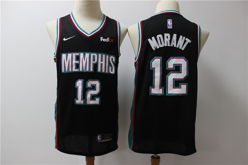 Grizzlies 12 Ja Morant Black Nike Swingman Jersey Grizzlies 12 Ja Morant Black Nike Swingman Jersey