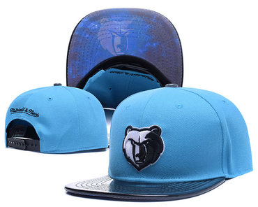 Grizzlies Team Logo Blue Mitchell & Ness Adjustable Hat LH
