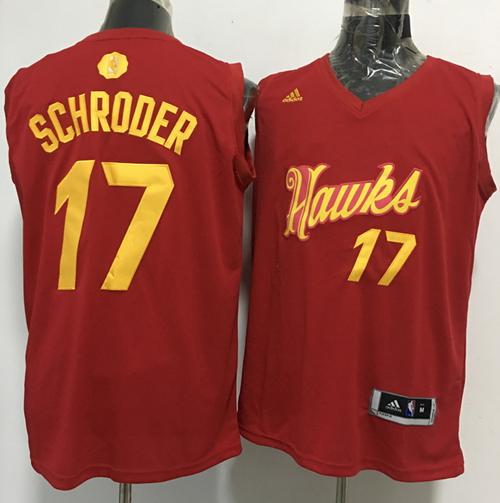Hawks #17 Dennis Schroder Red 2016-2017 Christmas Day Stitched NBA Jersey Hawks #17 Dennis Schroder Red 2016-2017 Christmas Day Stitched NBA Jersey