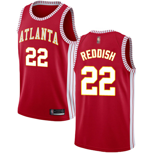 Hawks #22 Cam Reddish Red Basketball Swingman Statement Edition Jersey Hawks #22 Cam Reddish Red Basketball Swingman Statement Edition Jersey