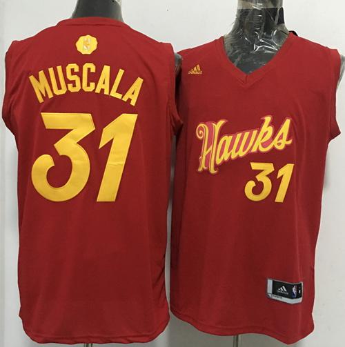 Hawks #31 Mike Muscala Red 2016-2017 Christmas Day Stitched NBA Jersey Hawks #31 Mike Muscala Red 2016-2017 Christmas Day Stitched NBA Jersey