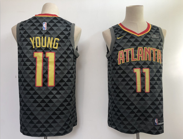 Hawks 11 Trae Young Black Nike Swingman Jersey Hawks 11 Trae Young Black Nike Swingman Jersey