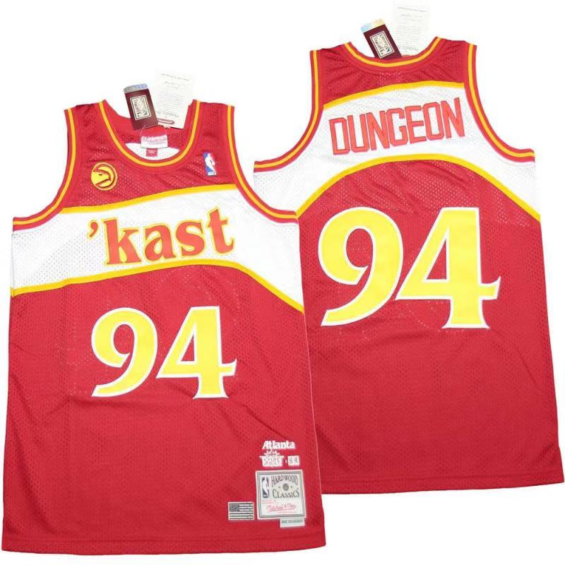 Hawks 94 DUNGEON Red Throwback Jerseys Hawks 94 DUNGEON Red Throwback Jerseys