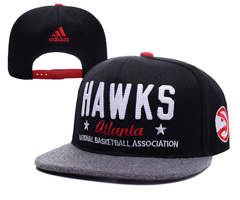 Hawks Team Logo Black Adjustable Hat YD
