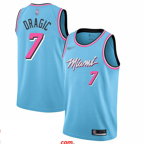 Heat #7 Goran Dragic Blue Basketball Swingman City Edition 2019 20 Jersey