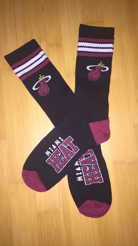 Heat Team Logo Black NBA Socks Heat Team Logo Black NBA Socks