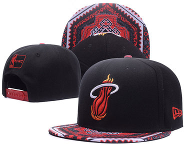 Heat Team Logo Black Snapback Adjustable Hat GS