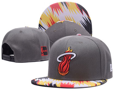 Heat Team Logo Gray Snapback Adjustable Hat GS