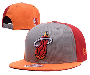 Heat Team Logo Gray Split Snapback Adjustable Hat GS