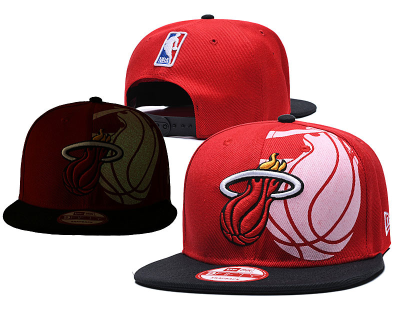 Heat Team Logo Red Black Adjustable Hat GS
