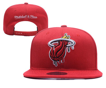 Heat Team Logo Red Mitchell & Ness Adjustable Hat YD
