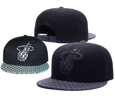 Heat Team Logo Reflective Black Snapback Adjustable Hat GS