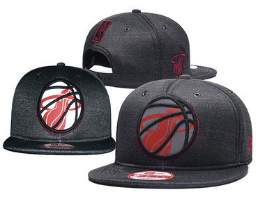 Heat Team Logo Reflective Dark Gray Snapback Adjustable Hat GS