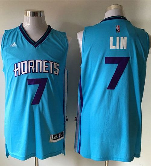 Hornets #7 Jeremy Lin Teal Stitched NBA Jersey