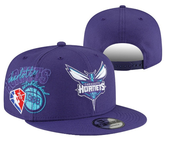 Hornets Purple Snapback Hat --YD
