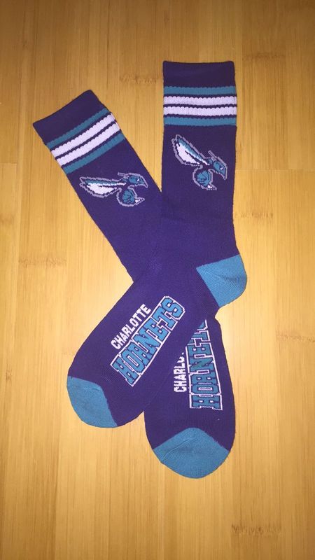Hornets Team Logo Purple NBA Socks Hornets Team Logo Purple NBA Socks