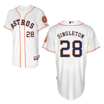 Houston Astros #28 Jon Singleton White Home Cool Base Stitched Baseball Jersey
