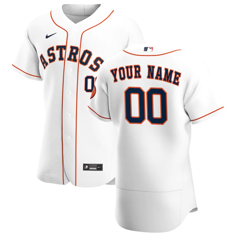 Houston Astros Custom Men's Nike White Home 2020 Authentic Player MLB Jersey Houston Astros Custom Men's Nike White Home 2020 Authentic Player MLB Jersey