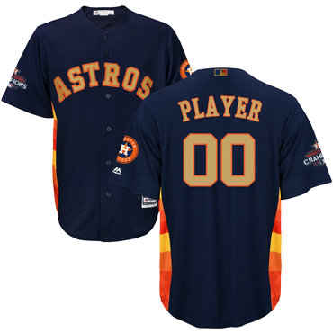 Houston Astros Navy 2018 Gold Program Men's Customized Cool Base Jersey Houston Astros Navy 2018 Gold Program Men's Customized Cool Base Jersey