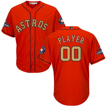 Houston Astros Orange 2018 Gold Program Men's Customized Cool Base Jersey Houston Astros Orange 2018 Gold Program Men's Customized Cool Base Jersey