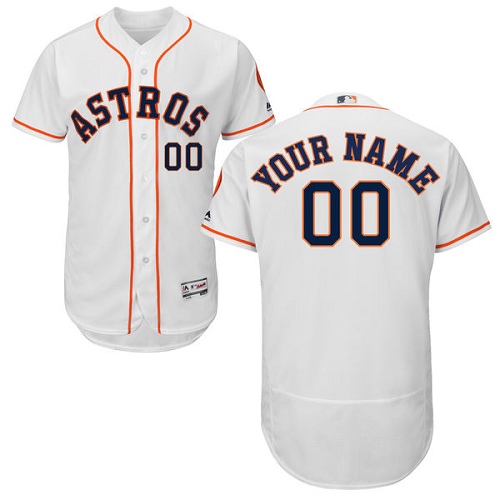 Houston Astros White Men's Flexbase Customized Jersey Houston Astros White Men's Flexbase Customized Jersey