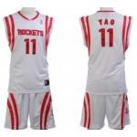Houston Rockets #11 Yao White Suit Houston Rockets #11 Yao White Suit