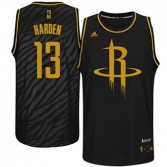 Houston Rockets #13 James Harden Black Precious Metals Fashion NBA Jersey