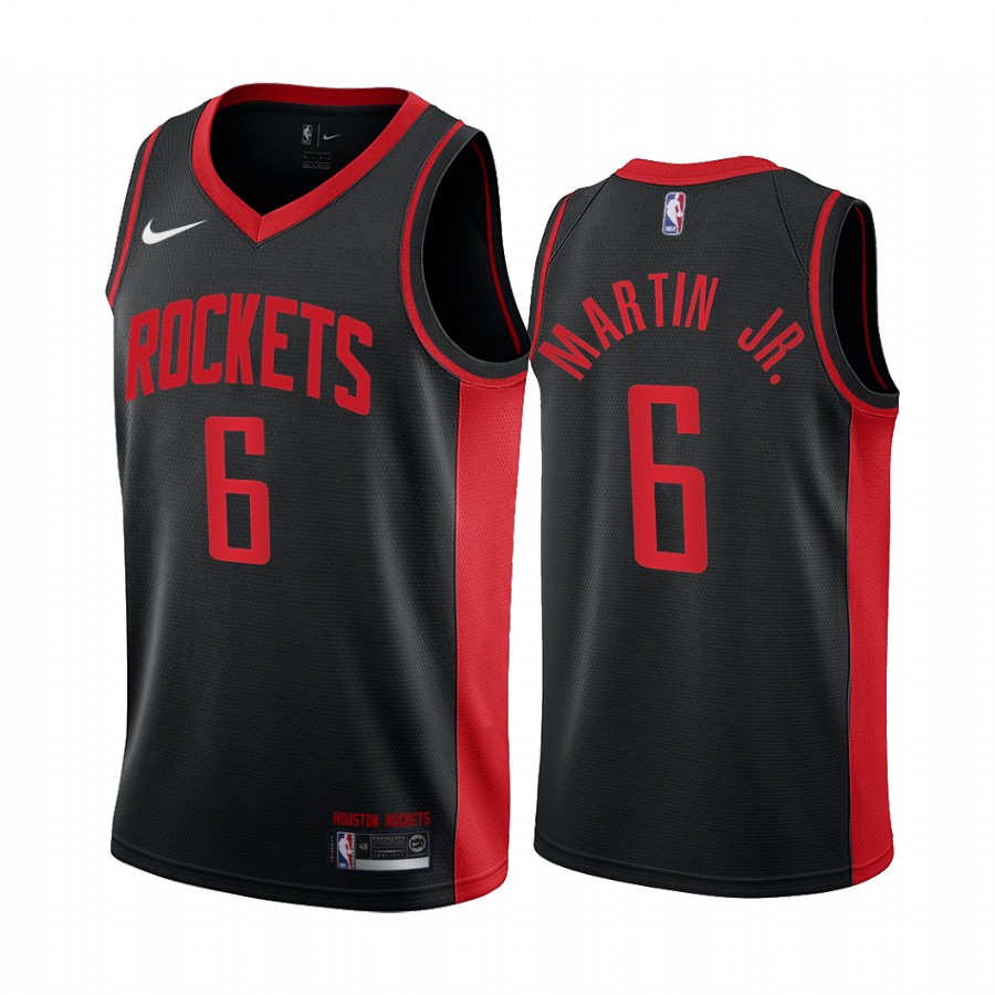 Houston Rockets #6 Kenyon Martin Jr. Black NBA Swingman 2020-21 Earned Edition Jersey Houston Rockets #6 Kenyon Martin Jr. Black NBA Swingman 2020-21 Earned Edition Jersey