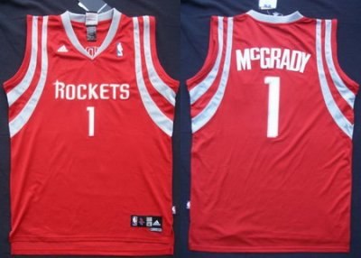 Houston Rockets 1 Tracy McGrady Revolution 30 Swingman Red NBA Jersey