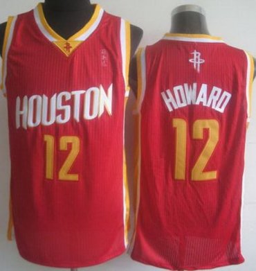 Houston Rockets 12 Dwight Howard Red Throwback Revolution 30 NBA Jerseys