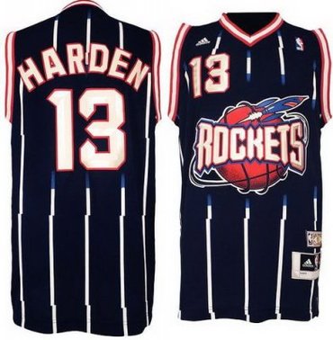 Houston Rockets 13# James Harden Black Hardwood Classics NBA Jerseys