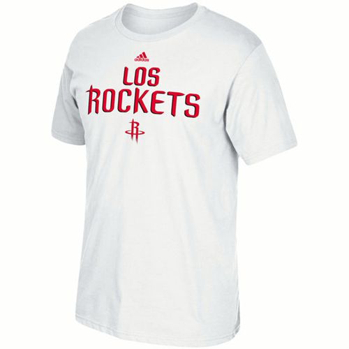 Houston Rockets Adidas Noches Ene-Be-A T-Shirt White Houston Rockets Adidas Noches Ene-Be-A T-Shirt White