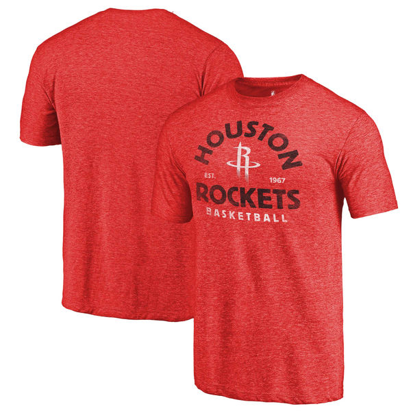 Houston Rockets Fanatics Branded Red Vintage Arch Tri-Blend T-Shirt Houston Rockets Fanatics Branded Red Vintage Arch Tri-Blend T-Shirt