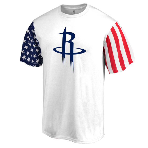 Houston Rockets Fanatics Branded Stars & Stripes T-Shirt White Houston Rockets Fanatics Branded Stars & Stripes T-Shirt White