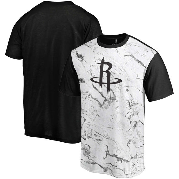 Houston Rockets Marble Sublimated T Shirt White Black Houston Rockets Marble Sublimated T Shirt White Black