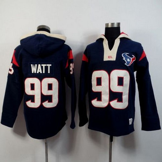 Houston Texans #99 J.J. Watt Navy Blue Player Winning Method Pullover NFL Hoodie