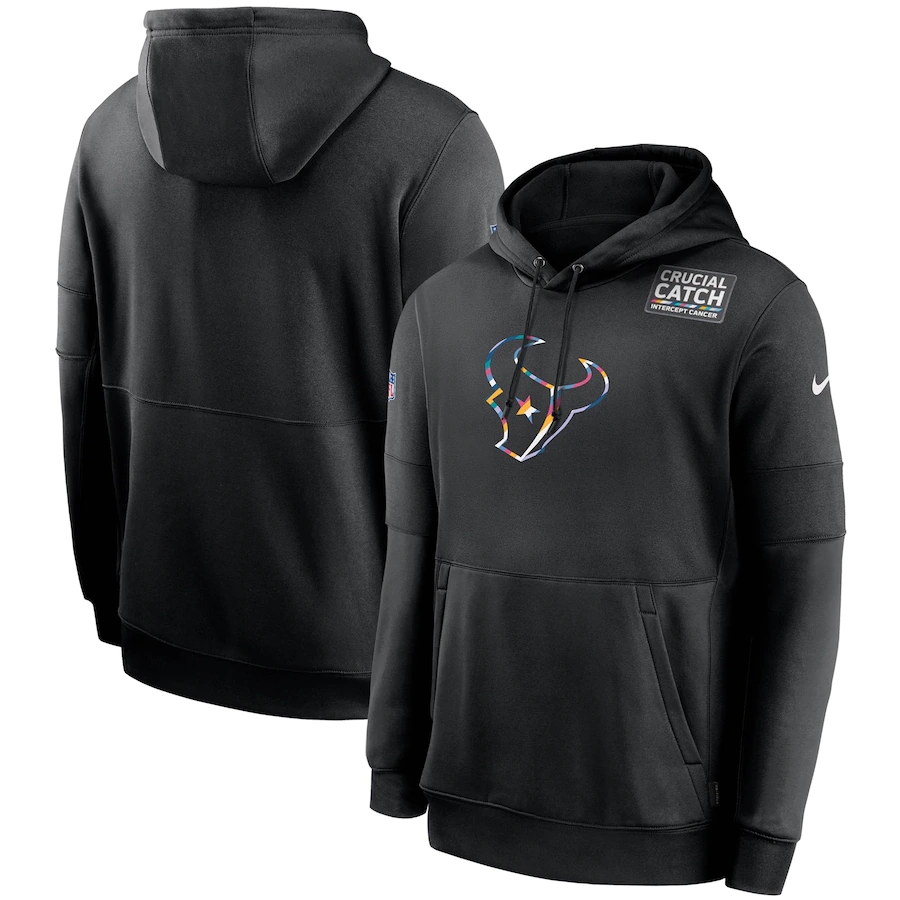 Houston Texans 2020 NFL Crucial Catch Sideline Performance Pullover Hoodie Black Houston Texans 2020 NFL Crucial Catch Sideline Performance Pullover Hoodie Black