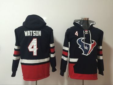 Houston Texans 4 Deshaun Watson Navy All Stitched Hooded Sweatshirt Houston Texans 4 Deshaun Watson Navy All Stitched Hooded Sweatshirt