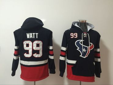 Houston Texans 99 J.J. Watt Navy All Stitched Hooded Sweatshirt Houston Texans 99 J.J. Watt Navy All Stitched Hooded Sweatshirt