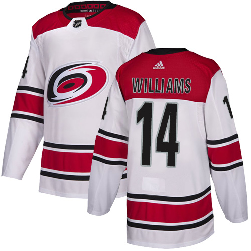 Hurricanes #14 Justin Williams White Road Authentic Stitched Hockey Jersey Hurricanes #14 Justin Williams White Road Authentic Stitched Hockey Jersey