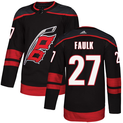Hurricanes #27 Justin Faulk Black Alternate Authentic Stitched Hockey Jersey Hurricanes #27 Justin Faulk Black Alternate Authentic Stitched Hockey Jersey
