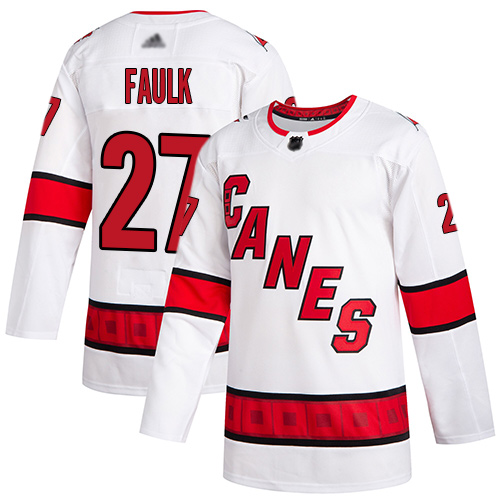 Hurricanes #27 Justin Faulk White Road Authentic Stitched Youth Hockey Jersey Hurricanes #27 Justin Faulk White Road Authentic Stitched Youth Hockey Jersey