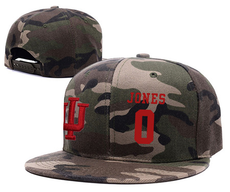 Indiana Hoosiers 0 Curtis Jones Camo College Basketball Adjustable Hat